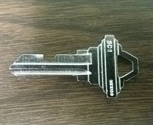 Schlage SC1 / SC4 Lockout Key - Click Image to Close